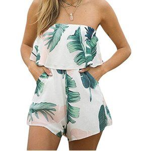 DDSOL Women's Short Jumpsuit Floral Romper